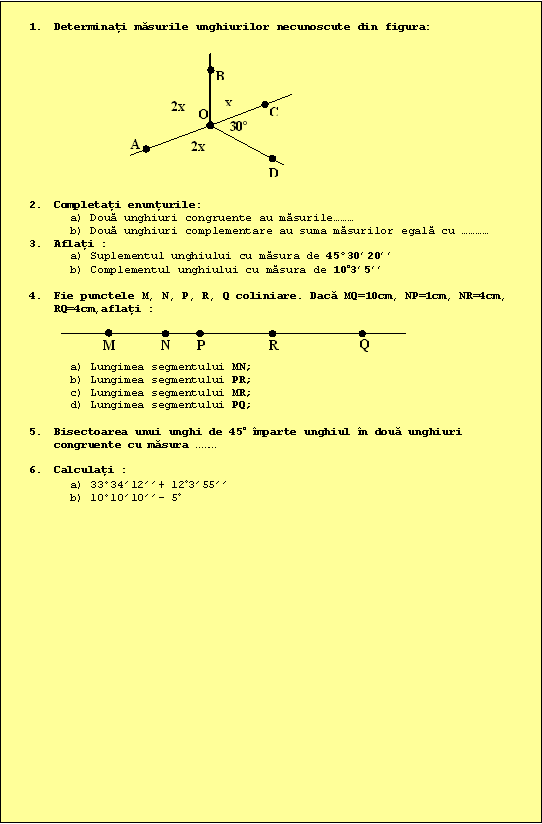 Rezolvari Probleme Matematica Clasa 6 Geometrie Teza matematica clasa 6 sem 1 – Varianta 1 - Geometrie
